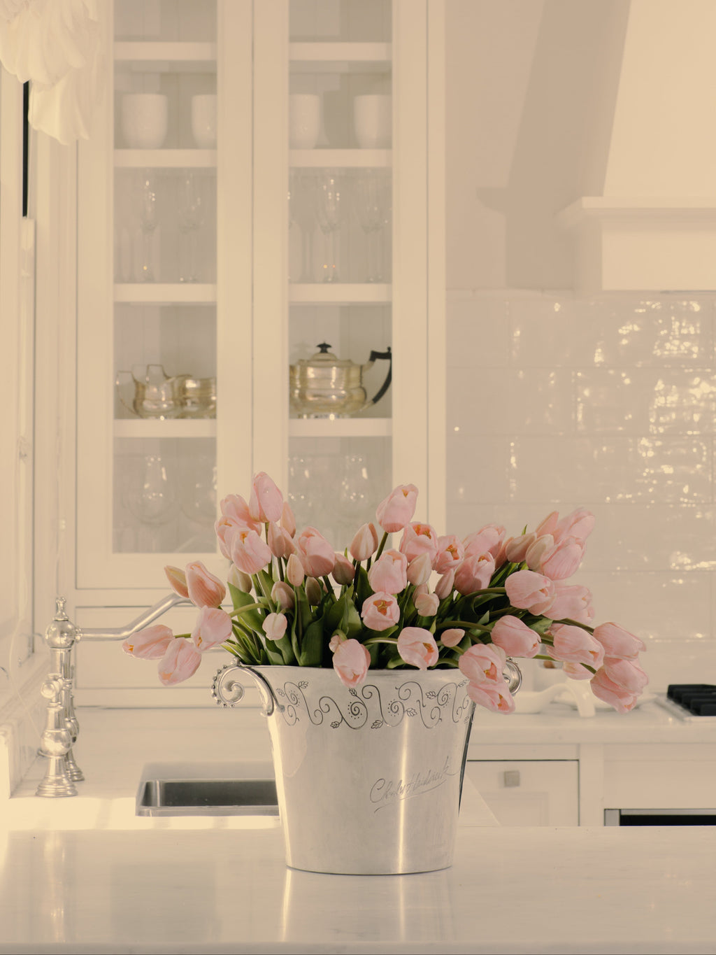 Tulips - Pale Pink Long Stem